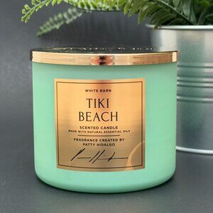 BBW Tiki Beach White Barn Bath & Body Works 3 Wick Candle